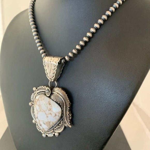 Womens Navajo Sterling White Necklaces Pendant L20 - Picture 3 of 12